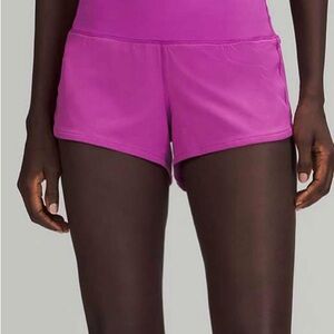 Lululemon Vivid plum speed up shorts 2.5 low rise in size: 2